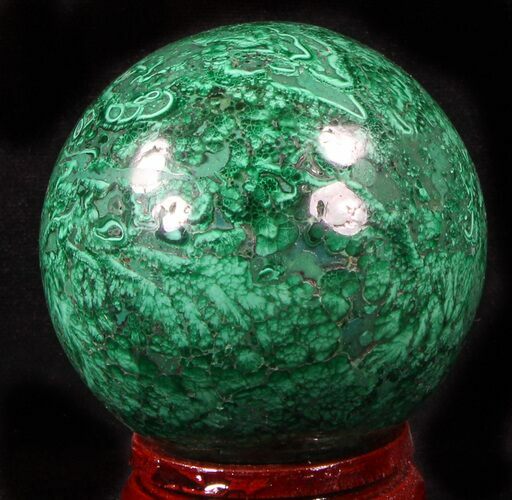 Gorgeous Polished Malachite Sphere - Congo #39396